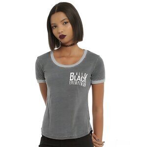Black Matter ✦ “All Black Everything” Burnout Ringer Tee ✦ Heather Gray Irony L